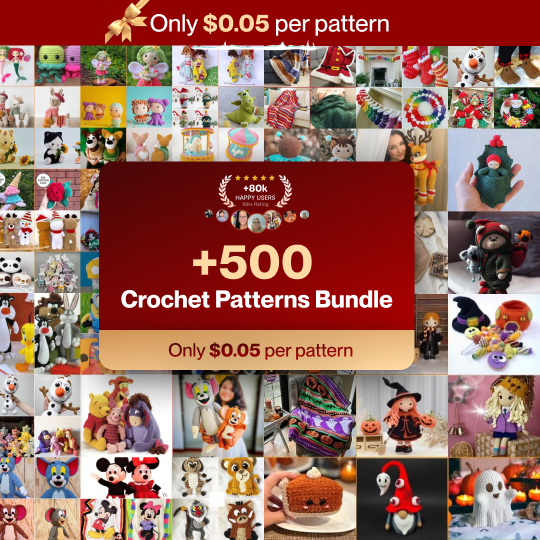 +500 Crochet Patterns Bundle